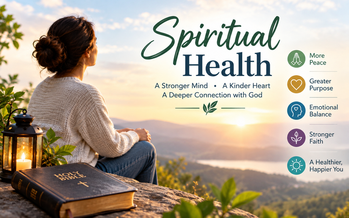 Describe spiritual health through faith, peace, purpose, and emotional balance