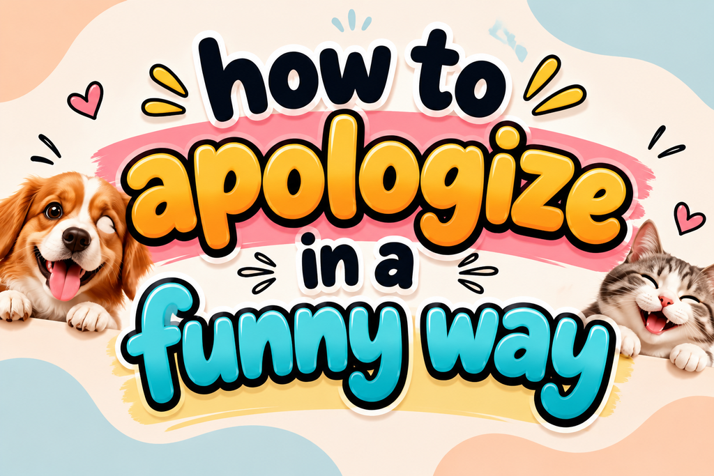 How to Apologize in a Funny Way
