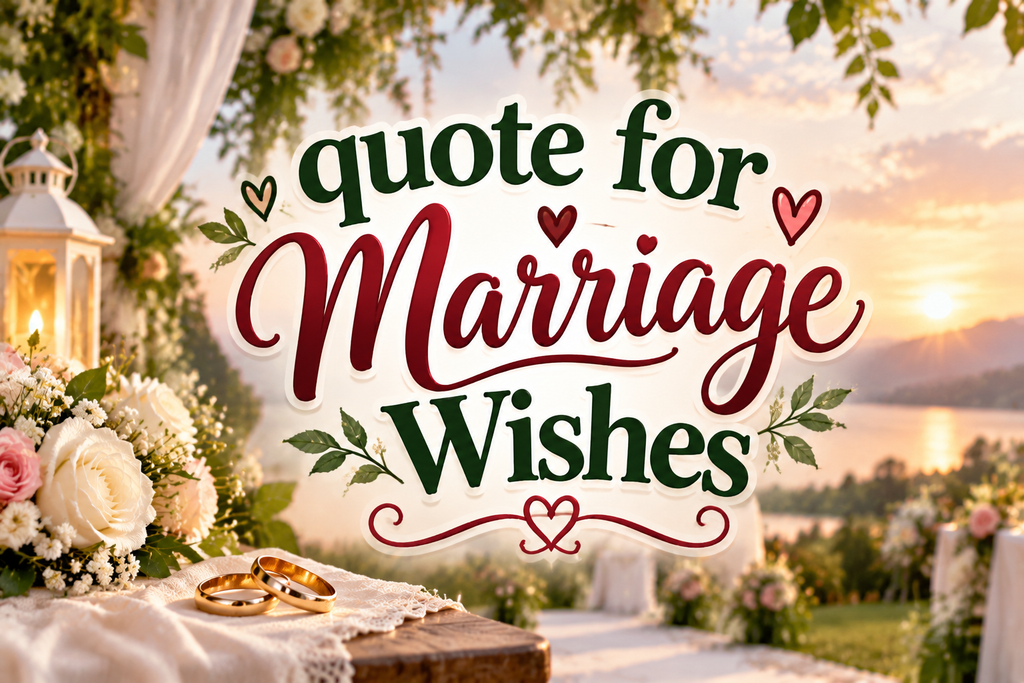Quote for marriage wishes with heartfelt wedding blessings