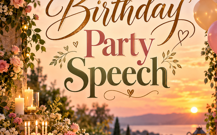 Birthday party speech celebration