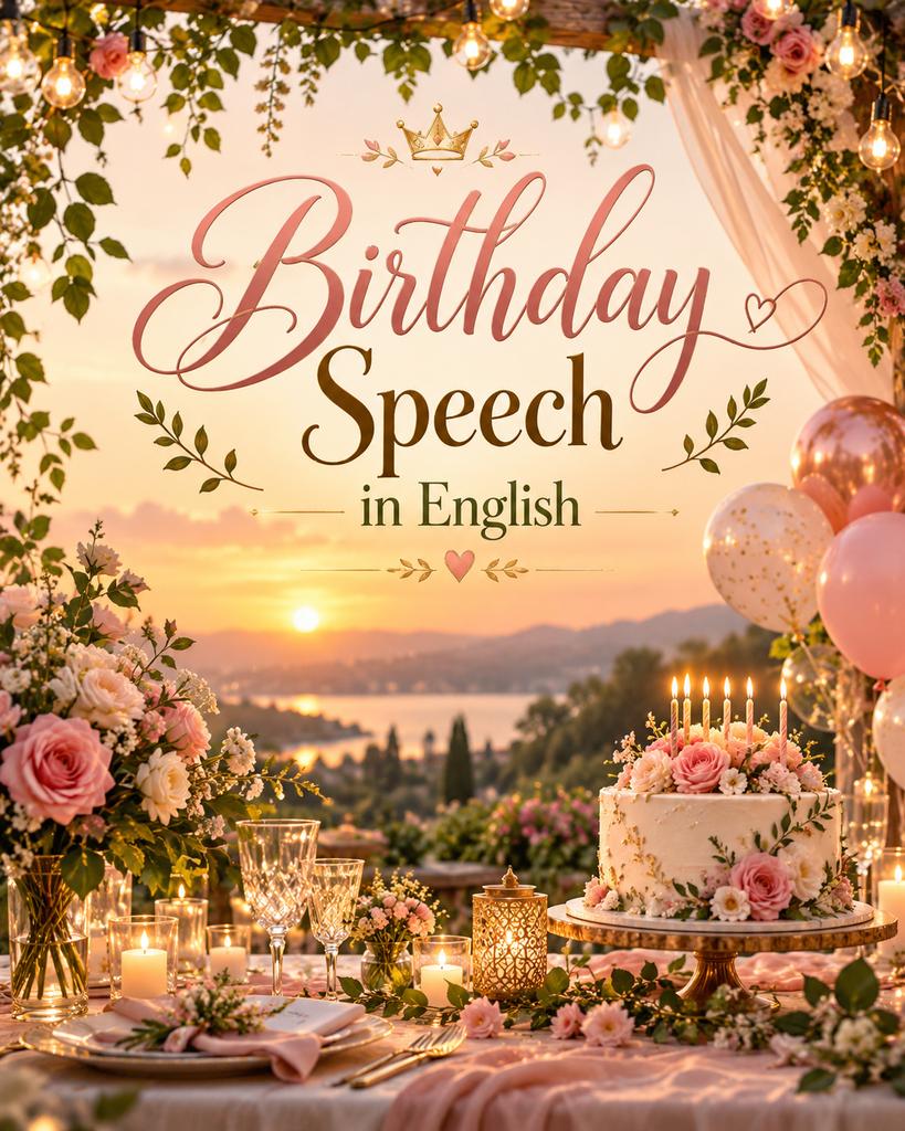 Birthday speech in English for a special celebration