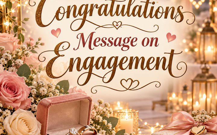 Congratulations message on engagement