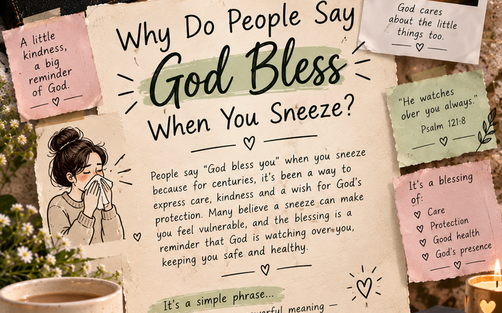Why Do People Say God Bless When You Sneeze with Bible, flowers, candle, and Christian devotional decor