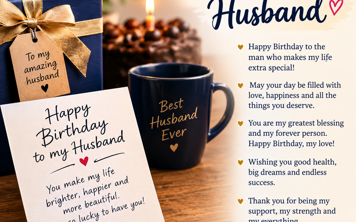 Birthday phrases for husband with romantic birthday wishes