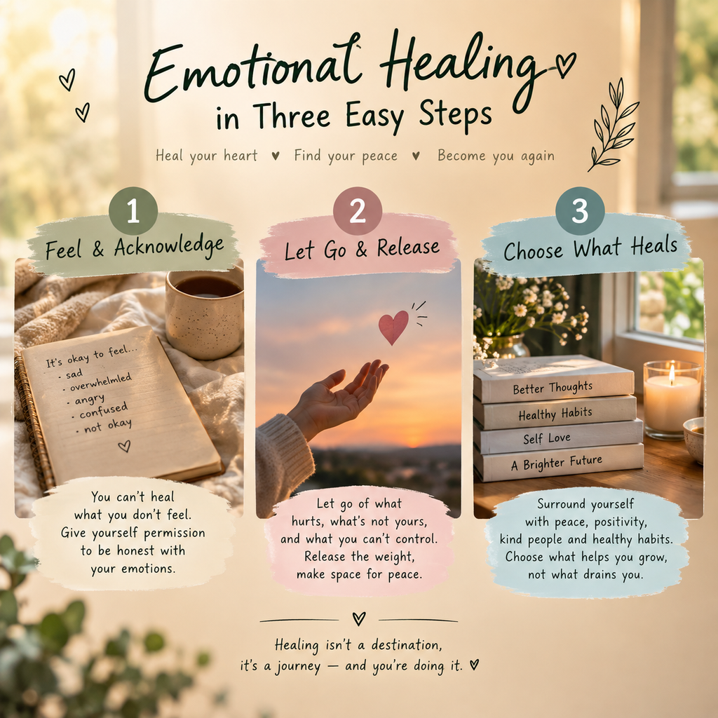 Emotional healing in three easy steps